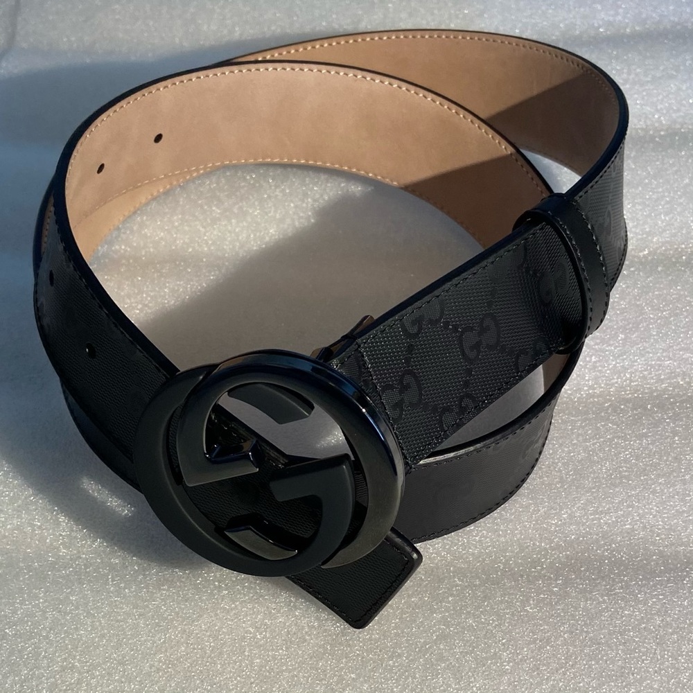 Gucci Belt Vintage Black Imprime GG Supreme - Size 36 - 223891 FU49X 525040